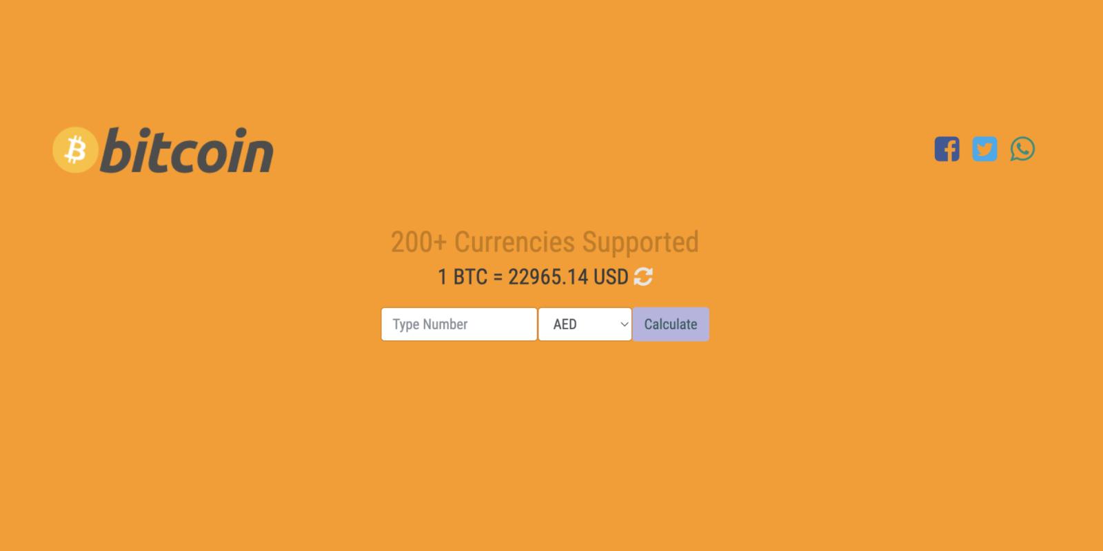 Bitcoin Price Calculator