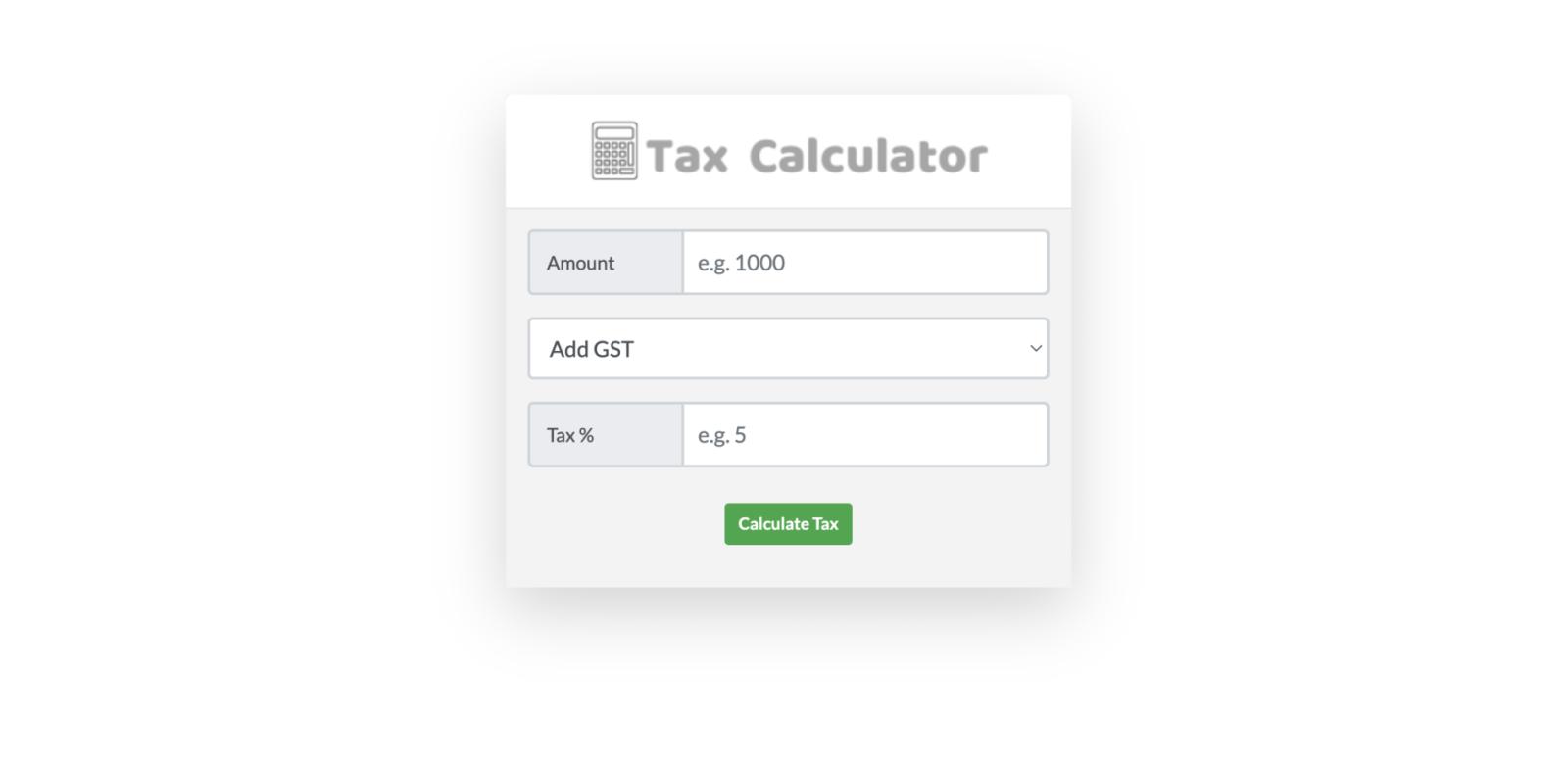 Tax Calculator