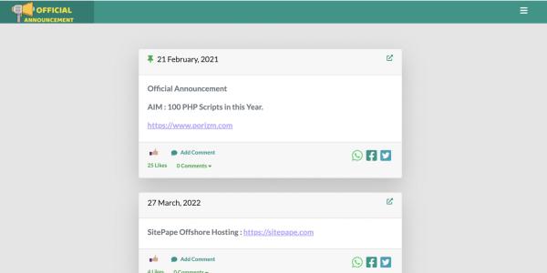 Official Announcement